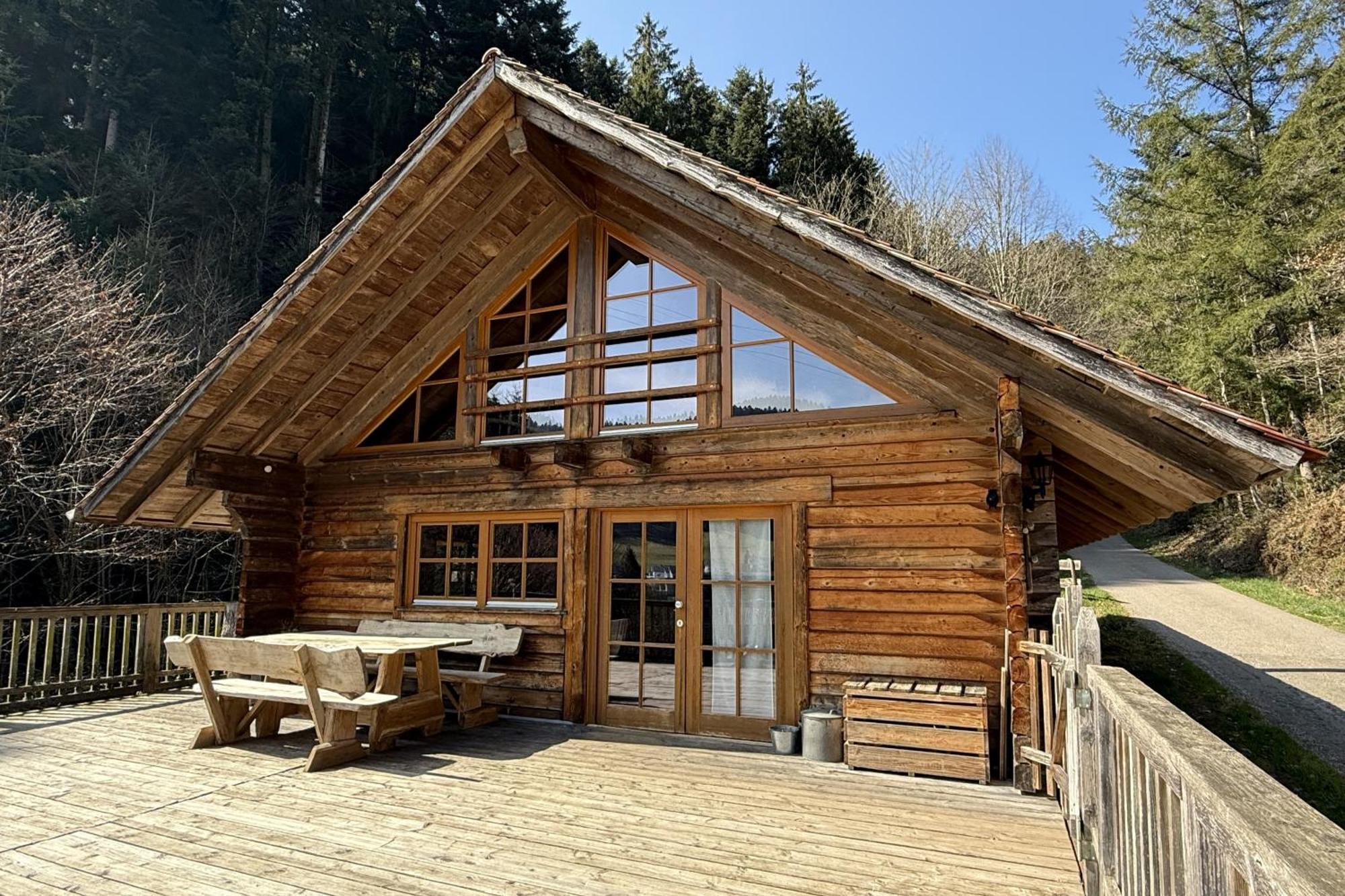 Schwarzwald Blockhaus - Sauna - Kamin - Mit Bettwaesche Und Handtuecher Schenkenzell Luaran gambar